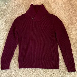 Maroon turtleneck sweater from Banana Republic.